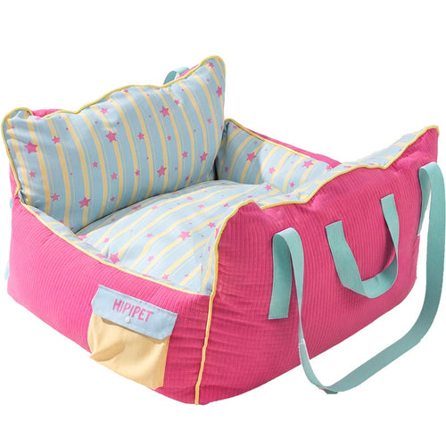 Pet Car Carrier Outdoor Kennel And Safety Seatportable And Detachable